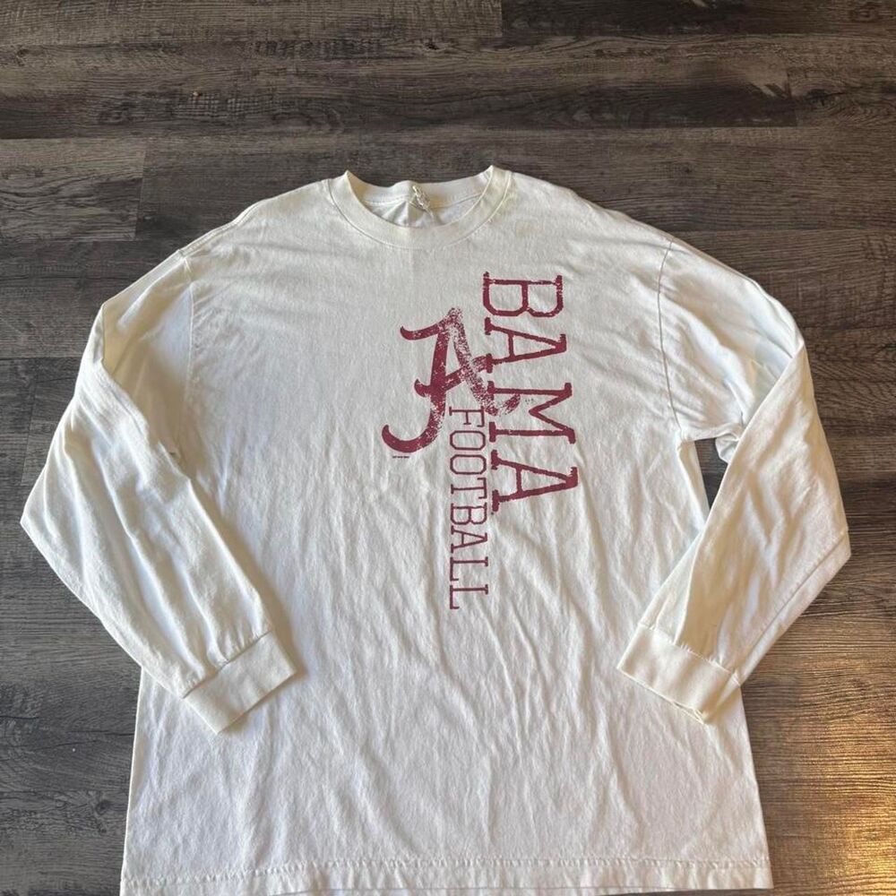 University of Alabama Aaa Men's White and Cream T-shirt